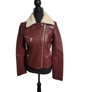 Tommy Hilfiger Leather Avaiation Coat Women's 4